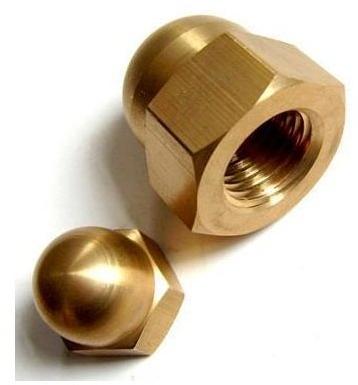 Polished Brass Dome Nuts, For Electrical Fittings, Packaging Type : Carton Box