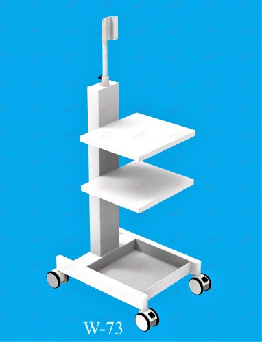 Wemake Mild Steel Medical Equipment Trolley, Color : White