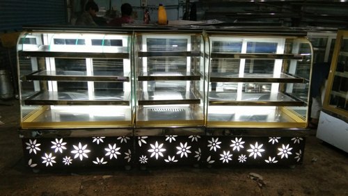 Stainless Steel Glass Sweet Display Counter, Voltage : 220 V