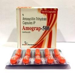 Amograp-500 Amoxycillin Capsules, Packaging Type : Strips