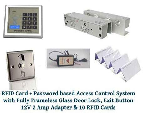 Square Fully Frameless Glass Door Lockv