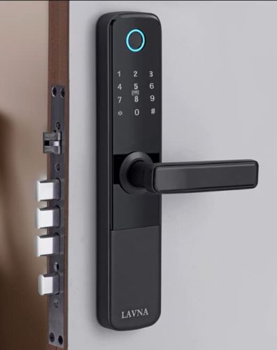 LAVNA LA24 Smart Door Lock With Bluetooth Mobile App, Fingerprint, RFID Card, PIN, OTP and Manual Ke