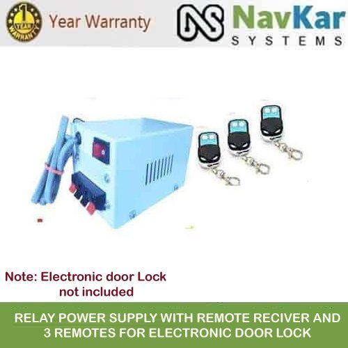NAVKAR Relay Power Supply With Remote RECIVER and 3 Remotes For Electronic Door Lock