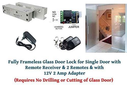 Realtime Fully Frameless Glass Door Lock For Single Door With Given Accessories, For Home,Office