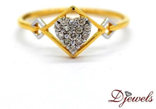Daily Wear Gold Diamond Ring For Women's With Certification