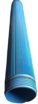 PVC Ribbed Screen Casing Pipe, Color : Blue