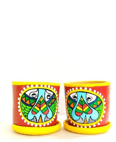 Round Polished Decorative Planter, Portable Style : Standing