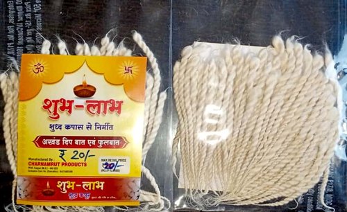 Shubh Labh Pure Cotton Wicks, Size : Standard