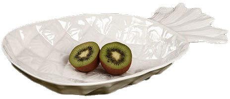 Melamine Pine Apple Platter, Color : White