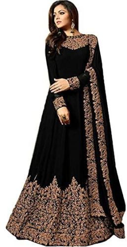 Embroidered Anarkali Gown, Size : S To XL