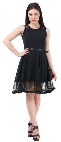 Cotton Plain Ladies Short Western Dress, Occasion : Party Wear