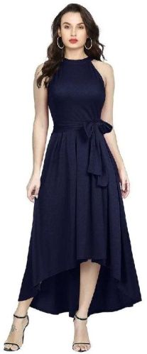 OM DCM Plain Chiffon Ladies Gown, Size : M, XL, XXL