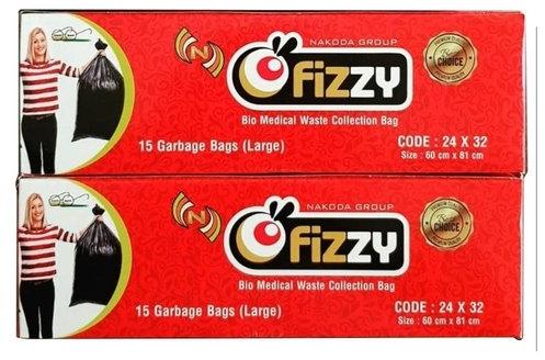 Fizzy Black Plastic Garbage Trash Bag