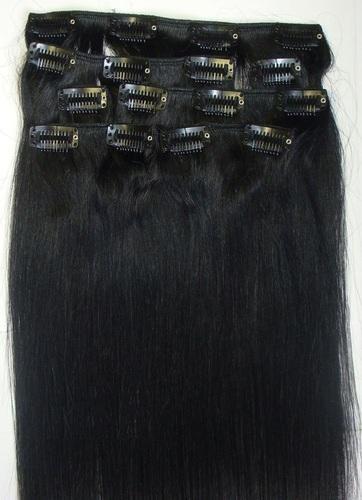 Clip In Black Hair Extension, For Parlour, Personal, Style : Straight