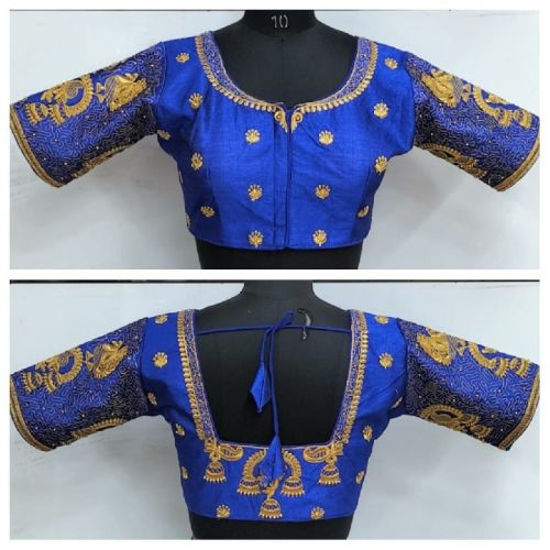 Fabzone Work Silk Readymade Blouses, Technics : Attractive Pattern, Embroidered, Washed