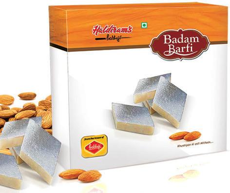 Badam Barfi, Packaging Size : 500gm