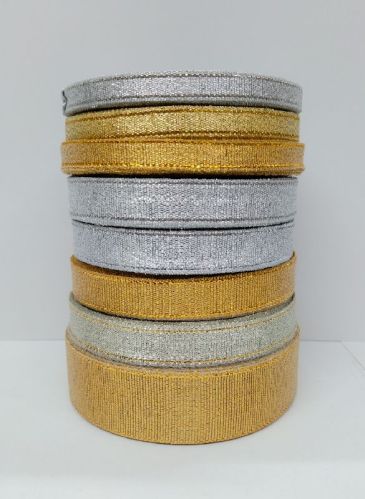 Viscose Metallic Ribbon, For Clothing, Festival, Gifting, Technics : Handlooms