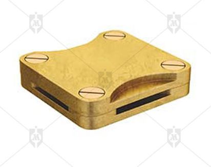 Polished Brass Square Tape Clamp, For Easy To Fit, Weather Resistant, Perfect Shape, Color : Golden