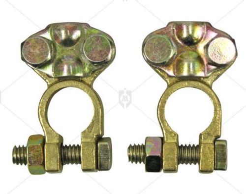 BT 10 Light Mild Steel Plate Brass Battery Terminals