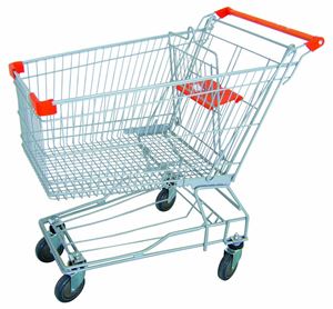 Stainless Steel Polished Supermarket Shopping Trolley, Capacity : 40-50kg