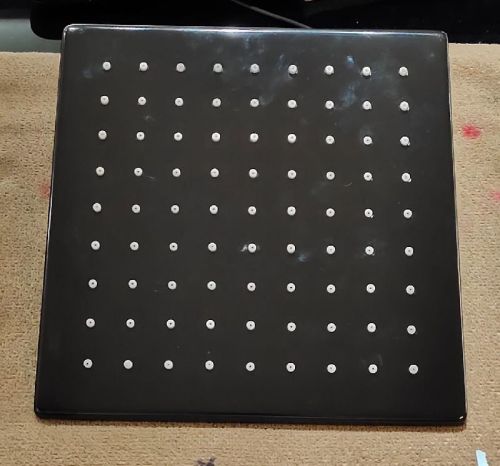 BLACK GLOSS SS RAIN SHOWER SQUARE 8''X8''