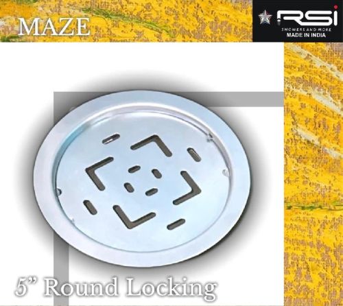 Square FLOOR JALI ROUND LOCKING 5'' (MAZE), For Draining