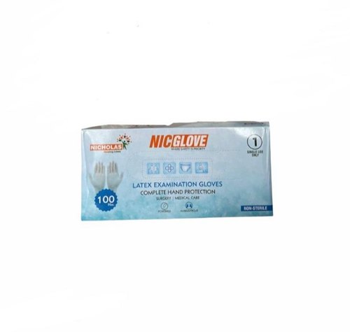 Latex Examination Gloves, Color : White