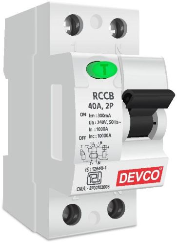 40A 300mA DP RCCB