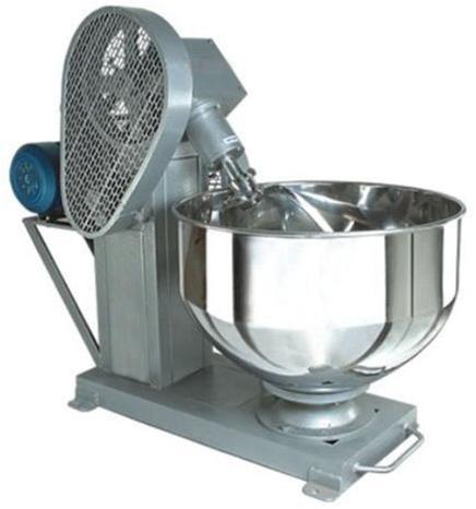 Semi-automatic Stainless Steel Dough Mixer, Color : Silver