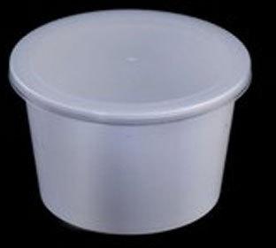 500 Ml White Plastic Round Container