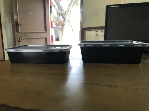 Plastic Rectangle Biryani Packing Container, Size : Multisizes, Standard