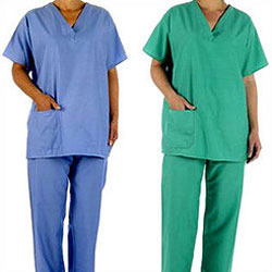 Half Sleeves Scrub Suit, For Clinical, Hospital, Gender : Female, Male