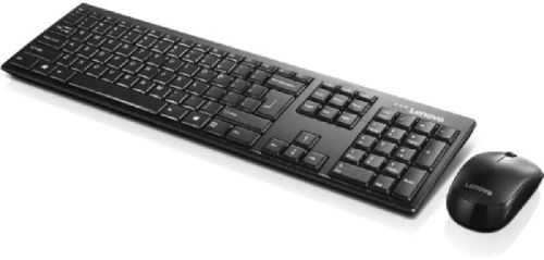 Lenovo Wireless Keyboard and Mouse, Color : Black