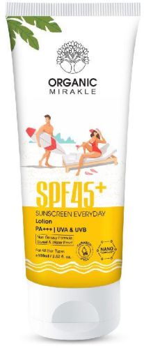 Organic Mirakle SPF45+ Sunscreen Everyday Lotion