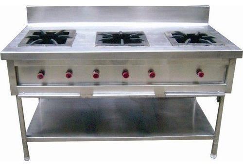 Three Burner Gas Stove, Size : 72x24x34 Inch