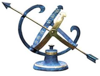 AGSAR-04 Brass Zodiac Arrow Armillary With Wooden Base