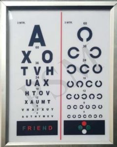 Acrylic LED Vision Chart, For Eye Sight Check Up