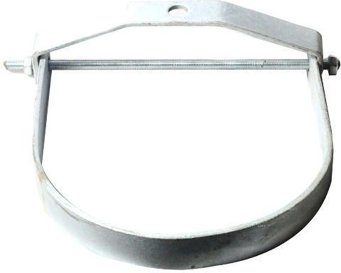 KBV Mild Steel Zinc Plated Coated Plain Clevis Hanger Clamps, Color : Grey
