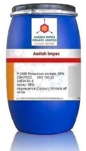 Potassium Sorbate, 99%, Packaging Type : Plastic Drums