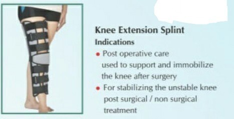 Rubber Knee Extension Splint, For Pain Relief, Size : M