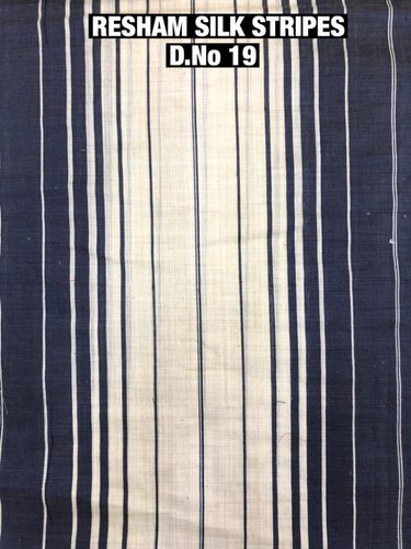 Printed Resham Silk Stripes Fabric, Width : 44-45'
