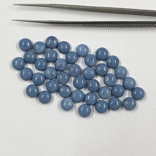 Natural Blue Opal Round Cabochon Loose Gemstone