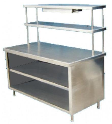 Polished Stainless Steel Pickup Table, For Restaurant, Hotel, Specialities : Anti-Corrosive, Sturdiness
