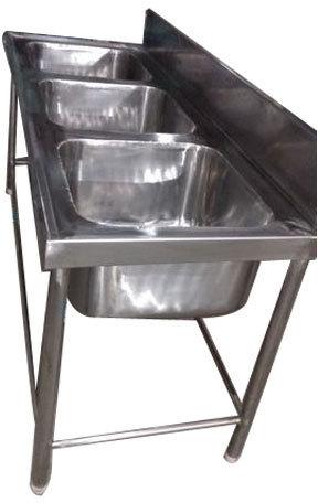 Stainless Steel Three Sink Unit, Feature : Durable, High Quality