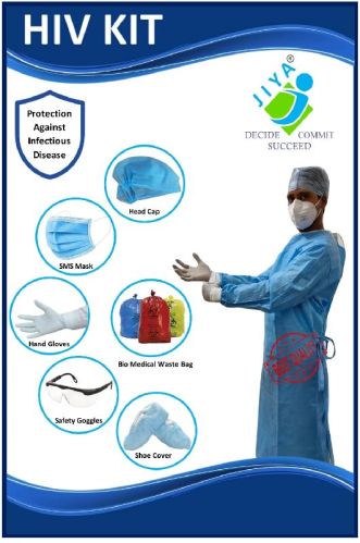 HIV Protection Kit, For Clinical, Home Purpose, Hospital, Packaging Type : PP Packets