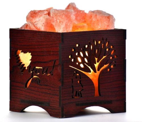 Rectangular Himalayan Rock Salt Lamp Love You, For Home Decoration, Style : Antique