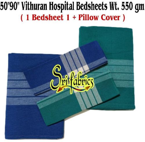 SRI FABRICS Cotton Plain Hospital Bedsheets Vithuran, Technics : Stitching, Woven