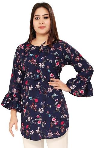 Floral Print Short Kurti