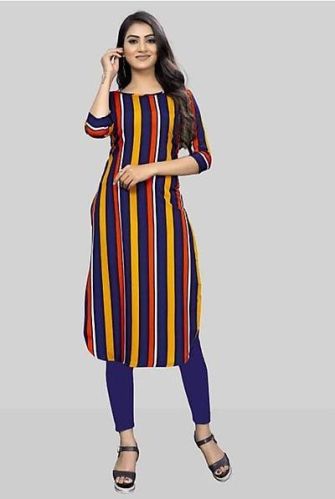 Striped Kurti, Size : M, L, XL