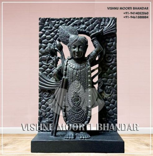 Black Marble Shrinathji Statue, For Dust Resistance, Shiny, Pattern : Plain